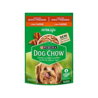Imagem de Ração Úmida para Cachorro Adulto Sachê Dog Chow - ExtraLife Carne 100g