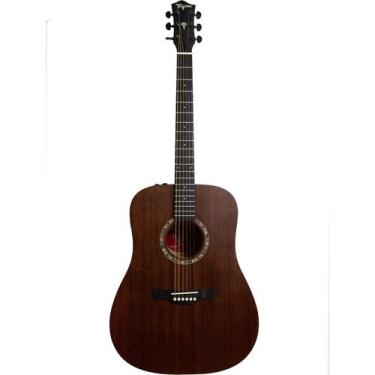 Imagem de Violão tagima folk non-cutaway eq tlm-100 natural mahogany