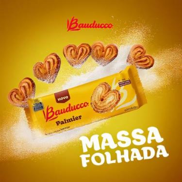 Imagem de Palmier Bauducco 100g  Biscoito Folhado Doce e Crocante Tradicional, P
