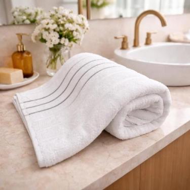 Imagem de Toalha de Rosto Wave Macia 100% Algodão Corttex Jacquard 450g/m2 Ondul