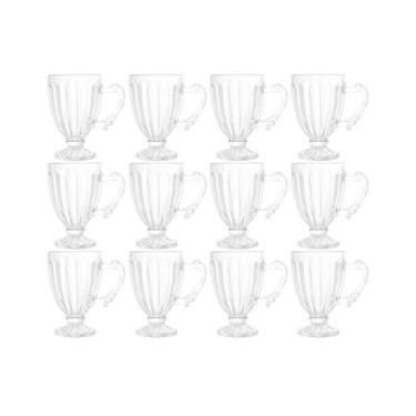 Imagem de Conjunto 12 Xícaras de Café 100ml Cristal Imperial Lyor Taças para Cafézinho Padaria Casa