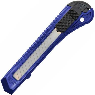 Imagem de Estilete Largo Plástico 18mm Bazze CORES SORTIDAS B4002 Aço Carbono Co