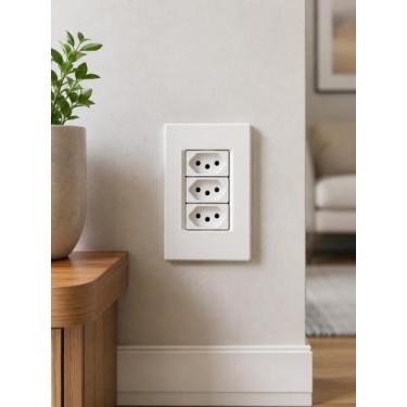 Imagem de Conjunto Montado Tramontina Liz 4x2 com 3 Tomadas 20A NBR 14136 250V A