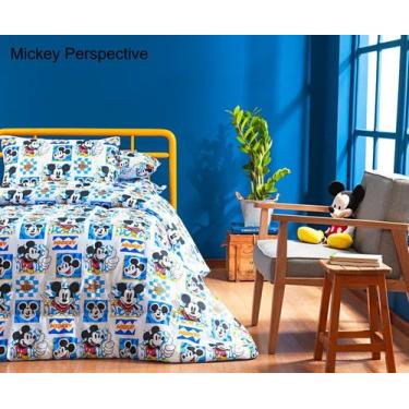 Imagem de Edredom Cobertor Infantil Disney - Solteiro Dupla Face - Stith/Mickey/