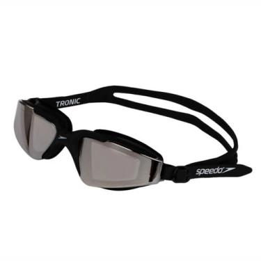 Imagem de Óculos de Natação Speedo Tronic Preto Fume Espelhado, Preto