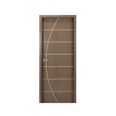 Imagem de Kit Porta de Madeira Decorada 215x84cm com Batente de MDF Ultra 10cm N