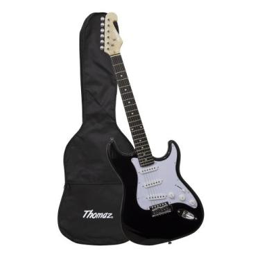 Imagem de Kit Guitarra Elétrica TEG 300 Preto com Capa Thomaz