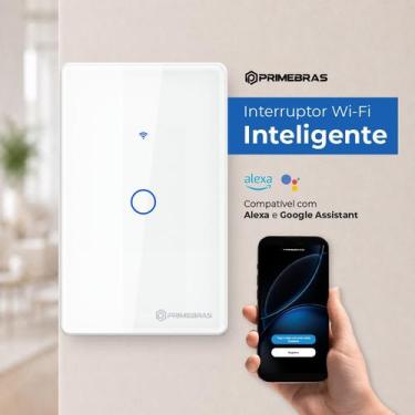 Imagem de Interruptor Touch 1 Botão Wi-Fi TP1001 Branco - Primebras