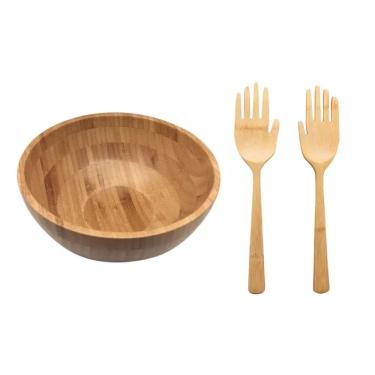Imagem de Conjunto Saladeira E Pegador De Saladas De Bambu Oikos 2pçs