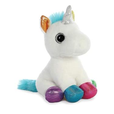 Imagem de Linda Pelúcia Unicórnio Jewel Branca 20cms da Aurora