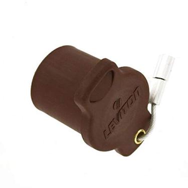 Imagem de Leviton 16P22-H Série 16 Fêmea, Tampa Protetora, Grau Comercial, Conector Tipo Cam, Marrom