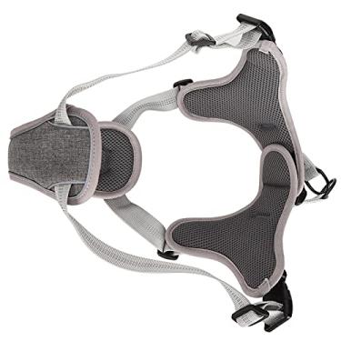 Imagem de Arnês para cães que não puxa, colete refletivo ajustável sem puxar, peitoral refletivo e colete para o peitoral para cães ao ar livre (cinza, GG)