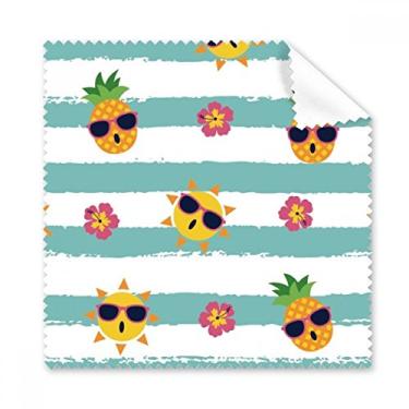Imagem de Abacaxi Sun Glass Flower River pano de limpeza de tela de telefone limpador de óculos 5 peças