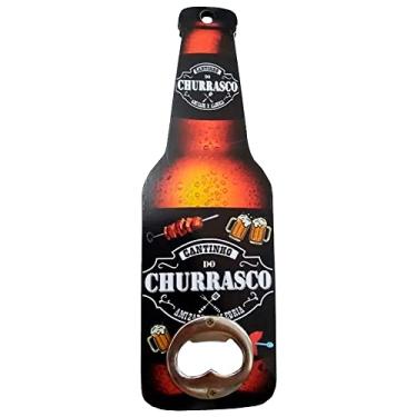 Imagem de Abridor de Garrafa Magnético em Madeira Decor - Cantinho do Churrasco