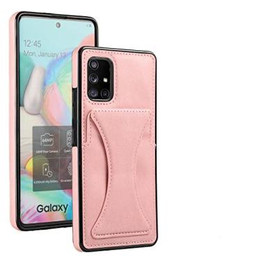 Imagem de Capa de couro para Samsung A12 A21S A22 A32 A42 A50S A51 A52 A71 A72 A82 5G para Galaxy Noe 20 S21 S20 Ultra S10 Plus, RoseGold, Samsung S20FE