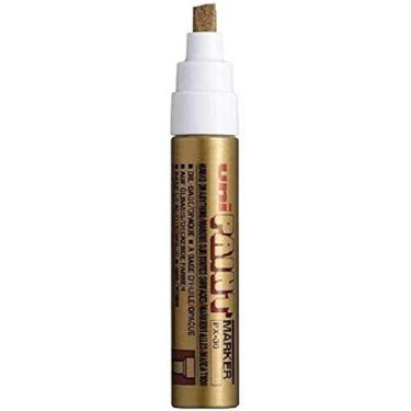 Imagem de Uni Marcador de tinta colorida, várias superfícies, à base de óleo, opaca para uso externo (ponta dourada de cinzel PX-30)