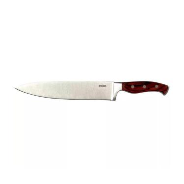Imagem de Faca Em Aço Inox E Cabo Madeira Robusto 8 Steel Mor
