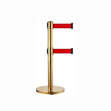 Imagem de Suportes, barreira de cinto retrátil, poste de controle de multidão resistente, cinto de isolamento de camada dupla, cinto telescópico, corrimão, banco, polícia, cordão, aviso, fila, cerca móvel (tam