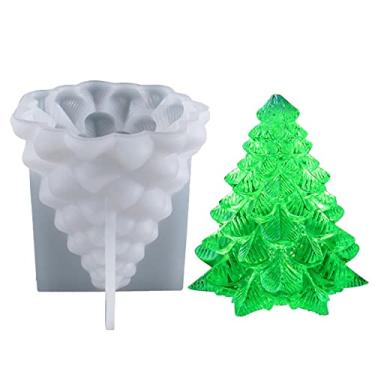 Imagem de vela árvore Natal | Moldes velas DIY para fabricação velas, moldes sabonete silicone pinheiro faça você mesmo decoração bolo chocolate, gelatina e giz cera Kot-au