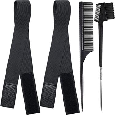 Imagem de XConstellation 2 pçs faixa de peruca para derreter faixa de renda faixas elásticas para borda de peruca laço frontal derretido envoltório ajustável para colocar cachecol mantendo a aderência sem deslizamento