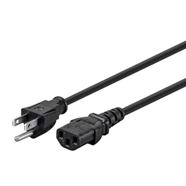 Imagem de Monoprice Power Cord - NEMA 5-15P to IEC 60320 C13 18AWG 10A 125V 3-Prong Black 1ft 6-Pack