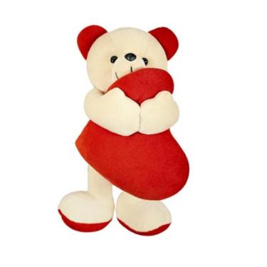 Imagem de Urso Ursinho Pelúcia Carinhoso Com Coração 30 Cm - Namorados - Lalu En