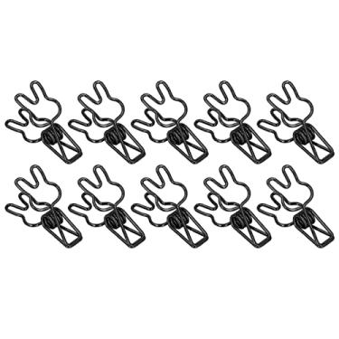 Imagem de Grampos de Encadernação de Coelho, 100 PeçAs Clipes de Encadernação Ocos Amplamente Utilizados para Bolsas (Preto)