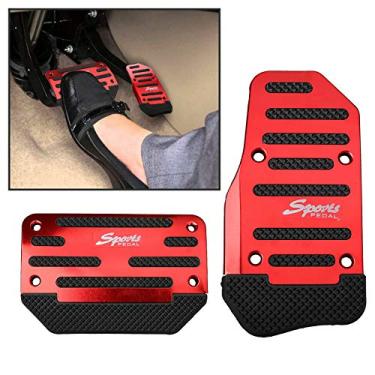 Imagem de Riloer 2 peças interiores capa de pedal de freio automático universal para pedal, antiderrapante, automático, freio a gás, pedal de freio a gás acelerador