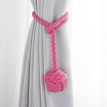 Imagem de Cinta de cortina de estilo europeu multicolor borla alça de corda de algodão poliéster-algodão gancho acessórios de cortina laços de cortina, T10, 2 PCS