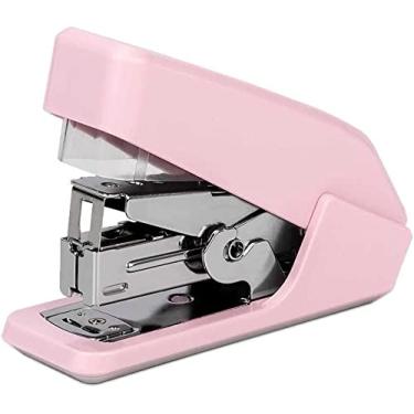 Imagem de REJOON Grampeador de papel fácil encadernação acessórios de escritório papelaria grampeador de papel de encadernação (cor: rosa)