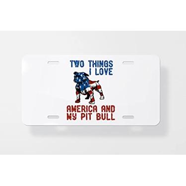 Imagem de America Pitbull Capa para placa de carro – Capa para placa de carro – Capa para placa de carro 15 x 30 cm