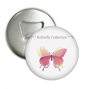 Imagem de Coleção Pink Butterfly Abridor de Garrafas Ímã de Geladeira, Emblema Multifuncional