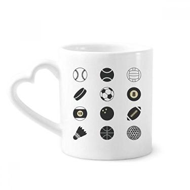 Imagem de Bola classe esporte simples geometria padrão caneca café cerâmica copo coração vidro