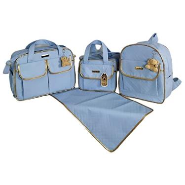 Imagem de Kit Bolsa Maternidade com Mochila Menino/Menina (Azul Bebê)