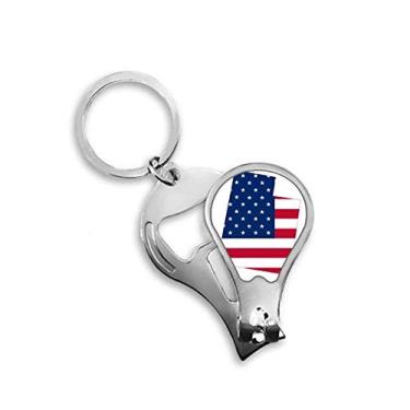 Imagem de Utah America USA mapa estrelas listras bandeira cortador de unhas abridor chaveiro tesoura
