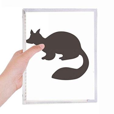 Imagem de Caderno de retrato de animal Black Marten diário de folhas soltas recarregável, artigos de papelaria