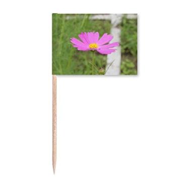 Imagem de Pink Cosmos Art Deco Presente Fashion Palito de Dente Bandeira Marcador Topper Decoração de Festa