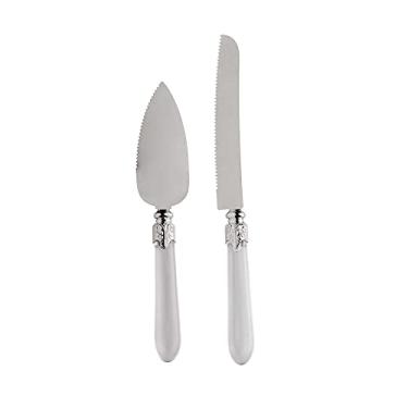 Imagem de Lyor CJ 2PC P/BOLO AÇO INOX C/CABO PLÁSTICO DESTINY 27cm/23cm