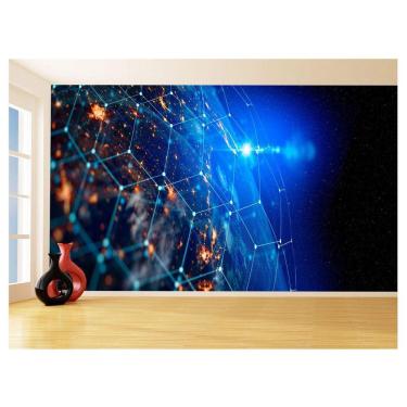 Imagem de Papel De Parede 3D Tecnologia Wifi 5G Net Redes 3,5M Tec28