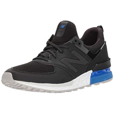 Imagem de New Balance – Tênis masculino, espuma Fresh Foam 574 Sport V2, Black/Blue, 4