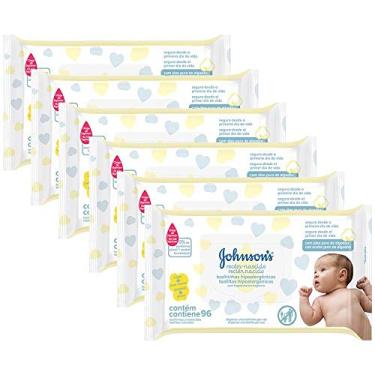 Imagem de Kit Toalhas Umedecidas Johnsons Baby Recém-nascido 6 pacotes com 96 unidades cada