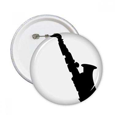 Imagem de Sax música clássica ouvindo novos broches redondos distintivo decoração roupas 5 peças presente