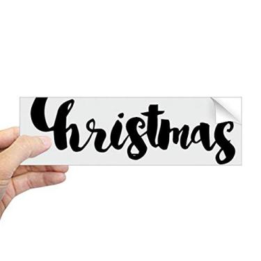 Imagem de DIYthinker Adesivo de Natal com citação elegante, escrita à mão, retangular, para-choque, decalque para janela
