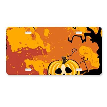 Imagem de DIYthinker Ghost Fear Halloween Abóbora placa de carro decoração de aço inoxidável
