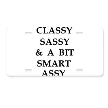 Imagem de DIYthinker Placa de licença elegante Sassy Bit Smart Assy Design Decoração de aço inoxidável