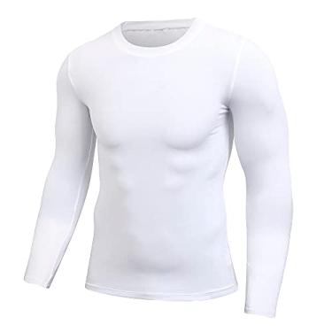 Imagem de Camisa Manga Comprida Segunda Pele Proteção UV 50+ Solar (Branco, P)