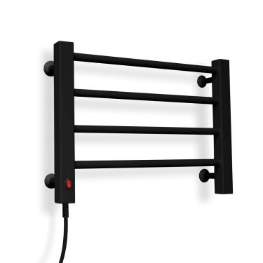 Imagem de Toalheiro Térmico Bivolt Preto 1 Toalha Fio Lado Esquerdo