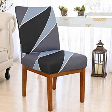 Imagem de Kit 4 Capas de Cadeiras de Jantar Geo Urbana Decoracao Mesa