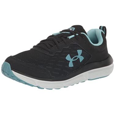Imagem de Under Armour Tênis de corrida feminino Charged Assert 10, (003) Preto/Água parada/cinza halo, 7.5