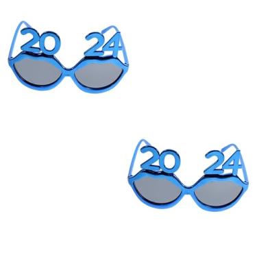 Imagem de Gadpiparty 2 Unidades 2024 Óculos Foto Favor De Festa De Ano Decorações De Festa De Ano Óculos De Festa De Feliz Ano De 2024 Os Olhos Homem e Mulher Natal Armações De Óculos Pc